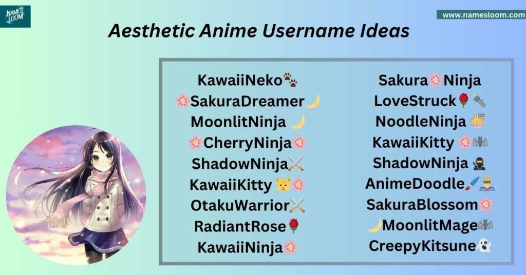 Aesthetic Anime Username Ideas