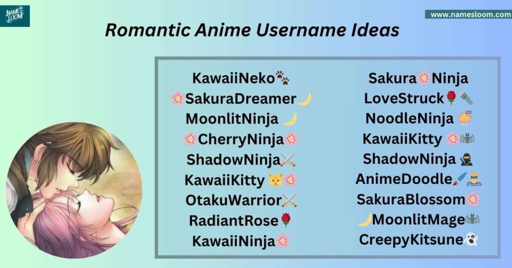 Romantic Anime Username Ideas