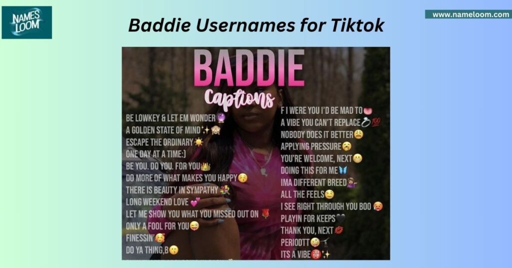 Baddie Usernames for Tiktok