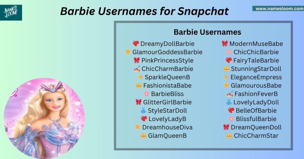 Barbie Usernames for Snapchat