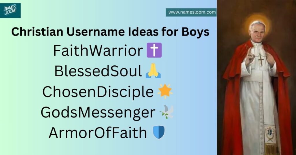 Christian Username Ideas for Boys