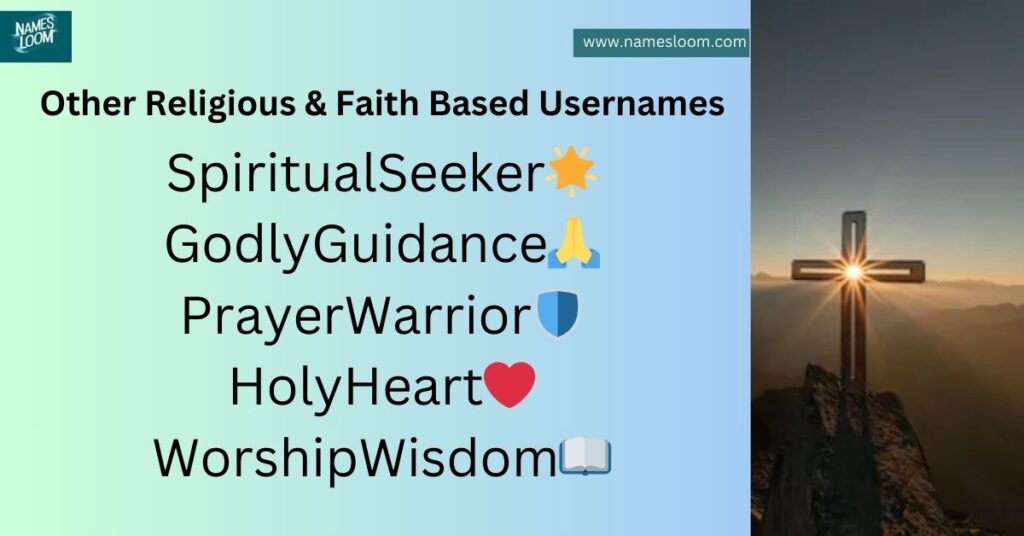 Other Religious & Faith Based Usernames