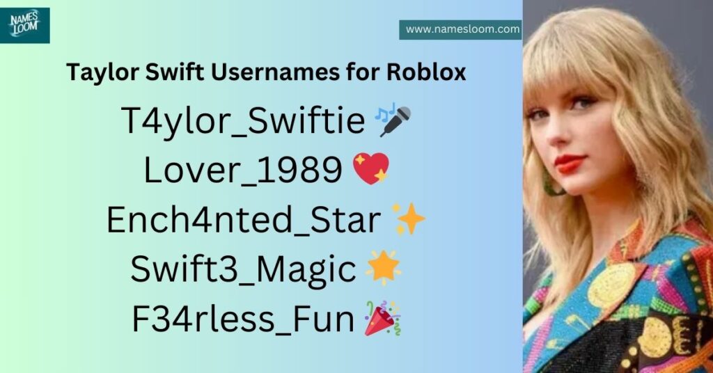 Taylor Swift Usernames for Roblox