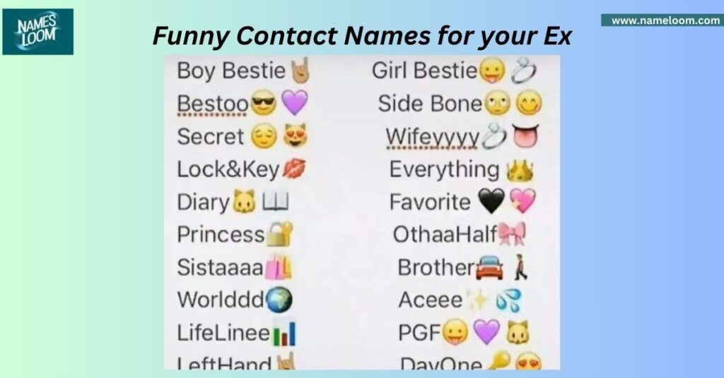 Funny Contact Names for your Ex