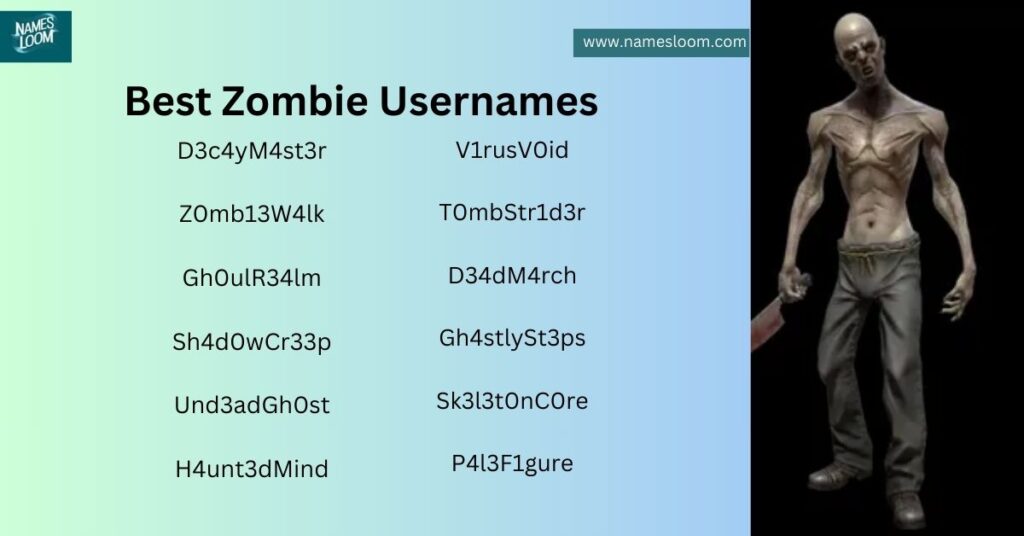 best zombie usernames