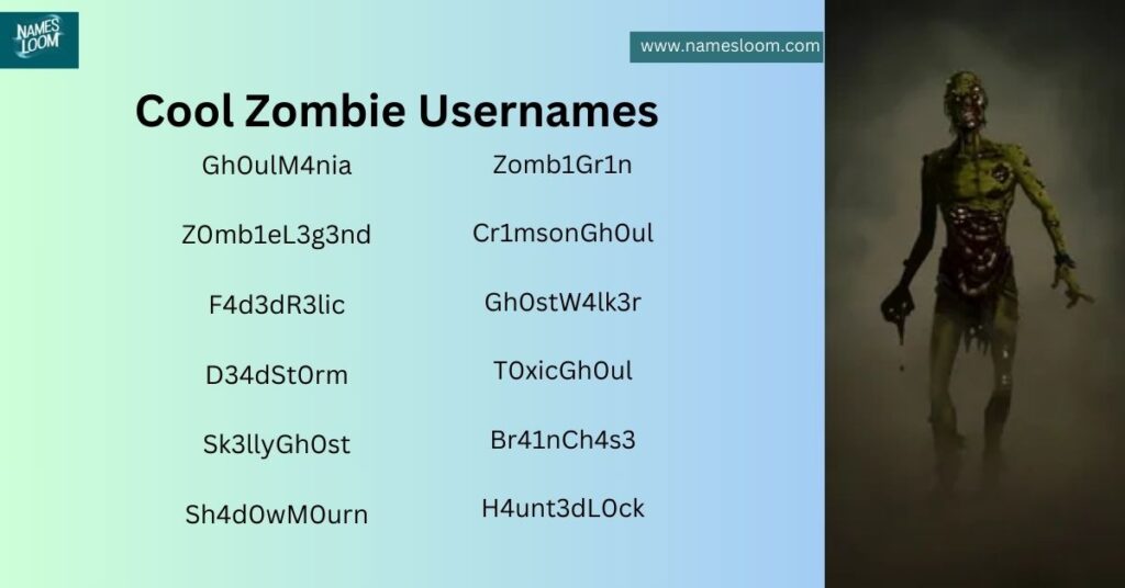 cool zombie usernames