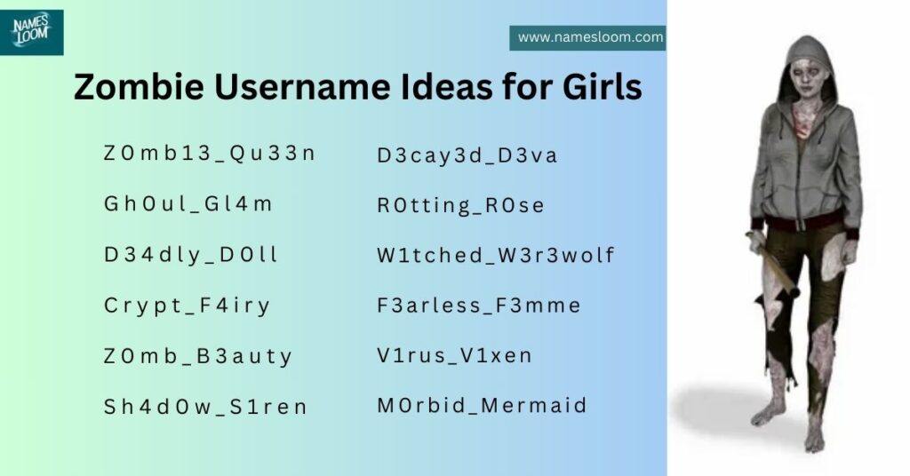 zombie username ideas for girls