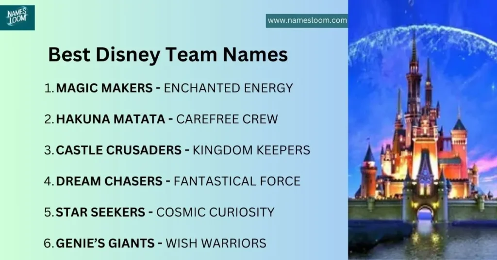 Best Disney Team Names