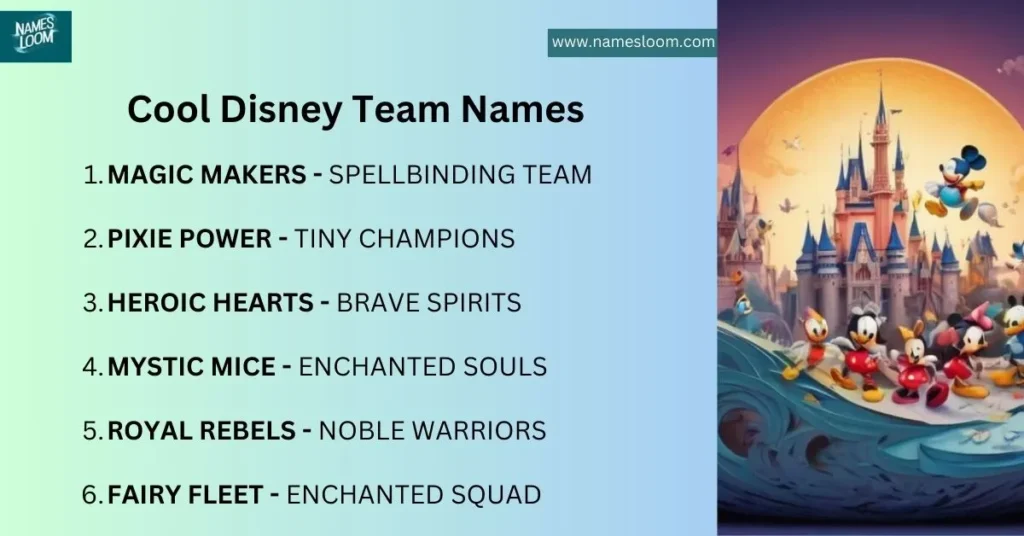 Cool Disney Team Names