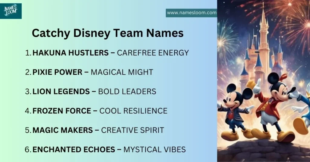 Catchy Disney Team Names