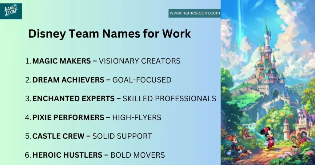 Disney Team Names for Work