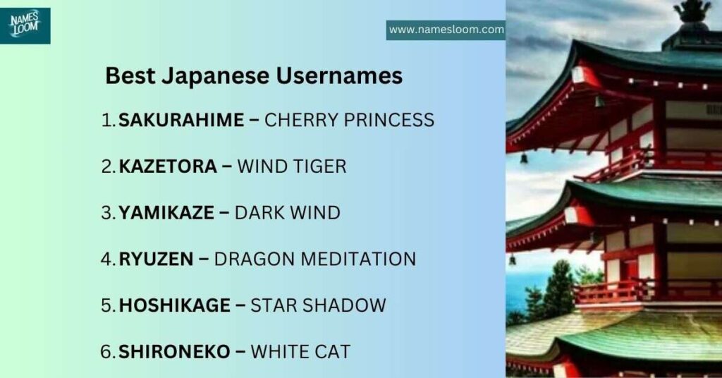 Best Japanese Usernames