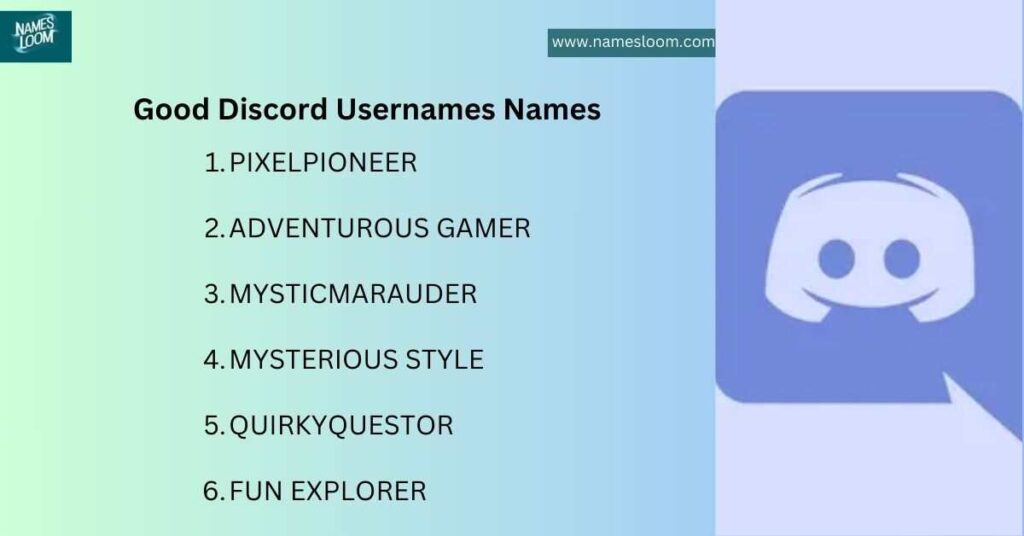 Good Discord Usernames Names