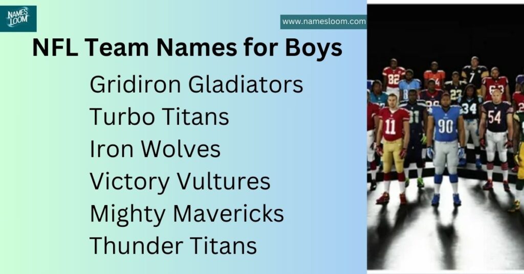 NFL Team Names for Boys