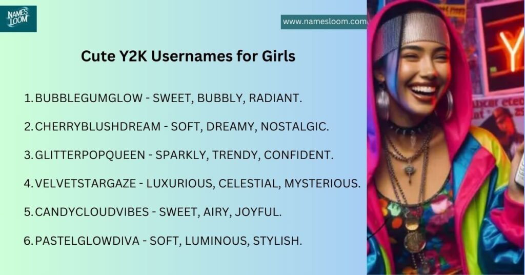 Cute Y2K Usernames for Girls