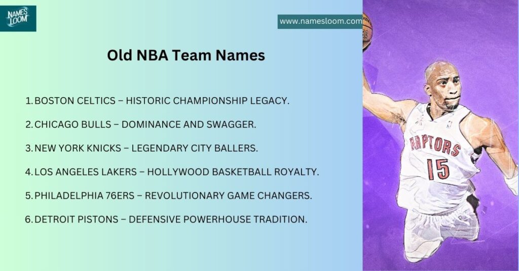 Old NBA Team Names