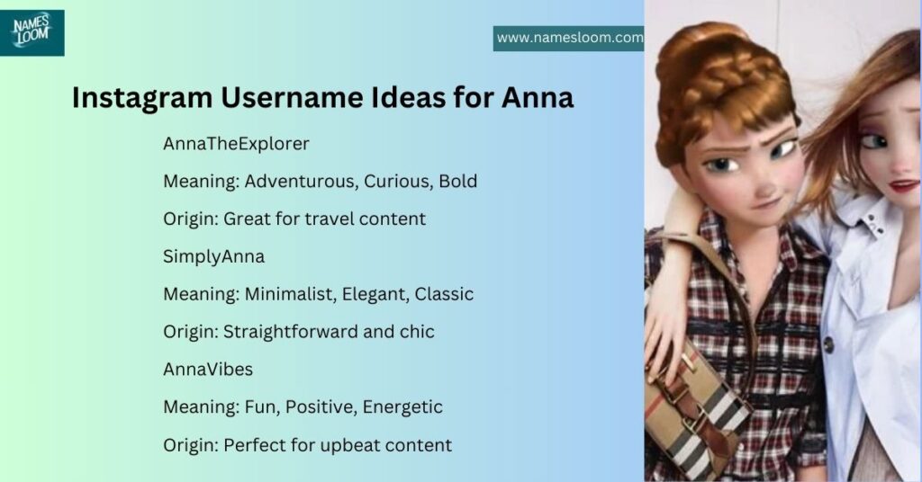 Instagram Username Ideas for Anna