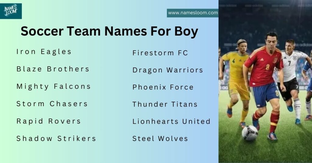 Soccer Team Names For Boy