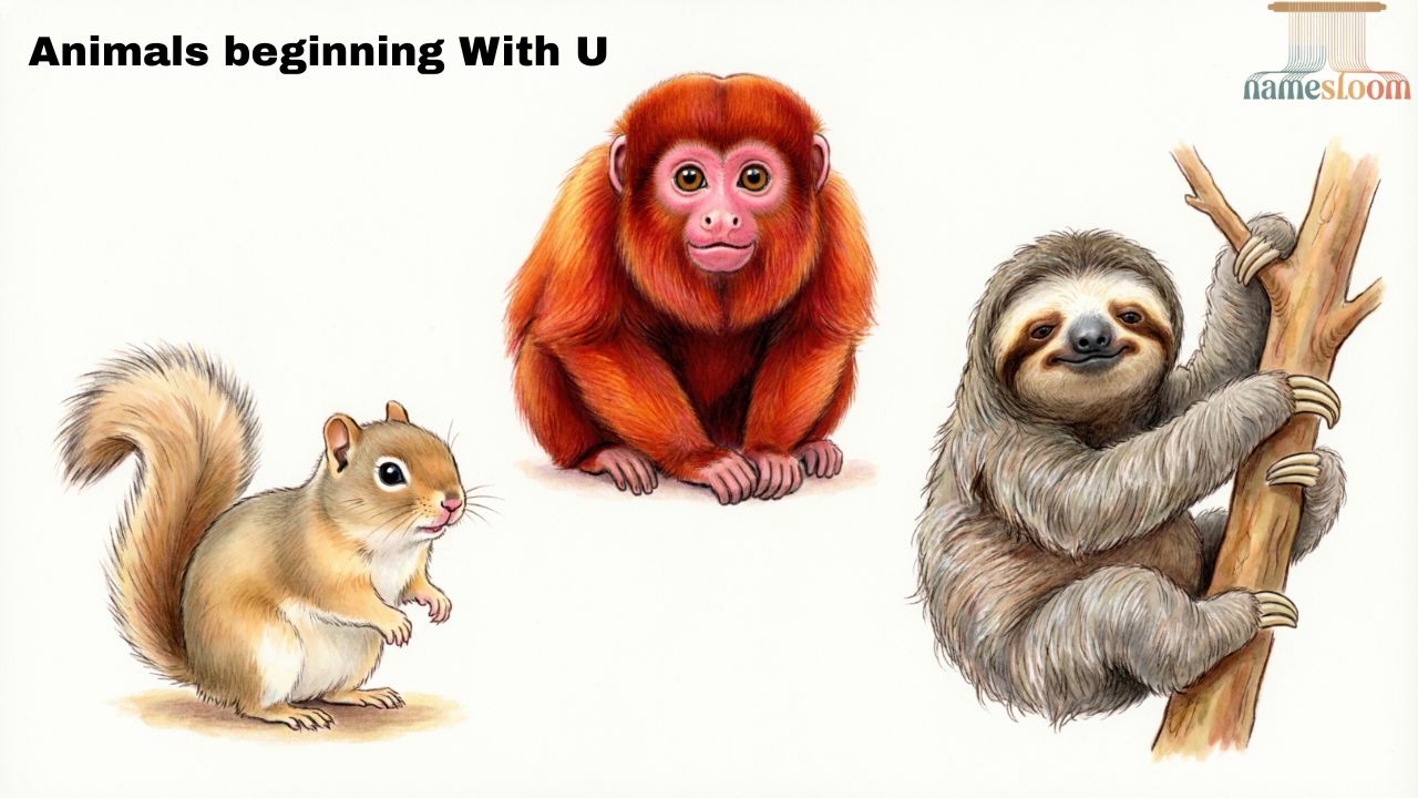 Animals beginning With U