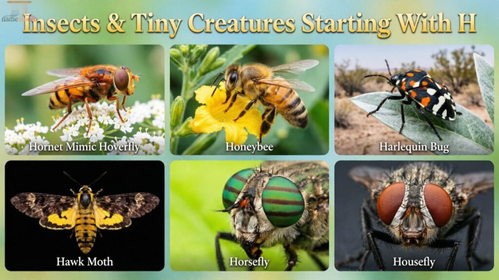 Insects & Tiny Creatures Starting With H
