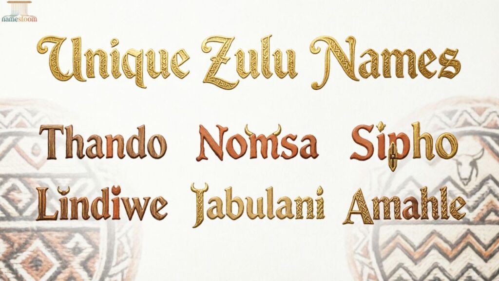 Unique Name Ideas for Zulu