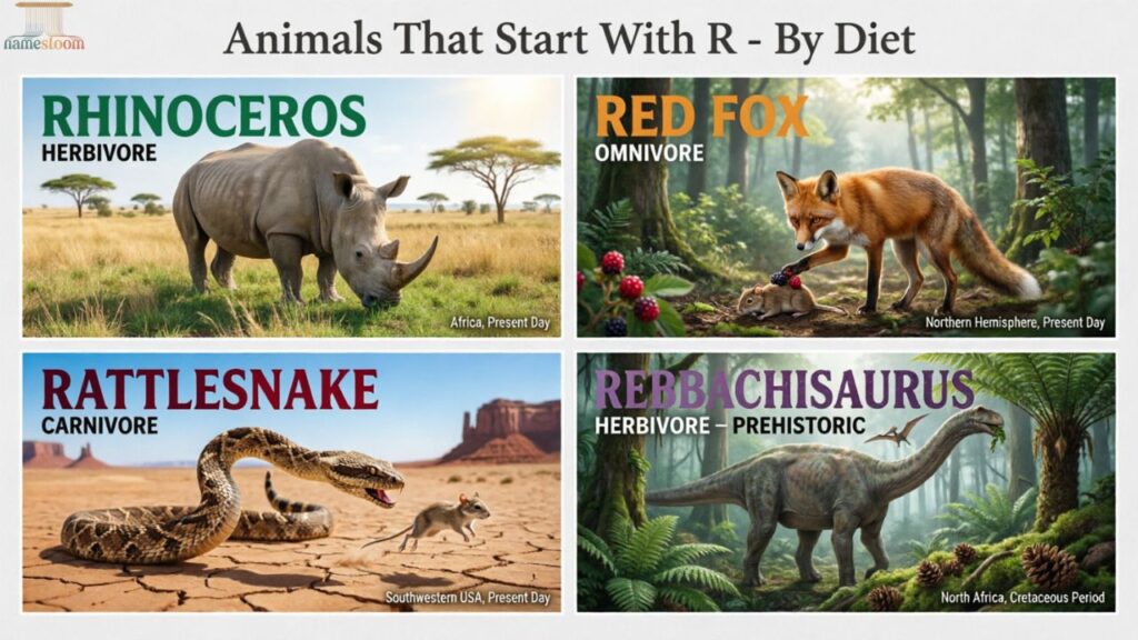 Animals That Start With R by Diet